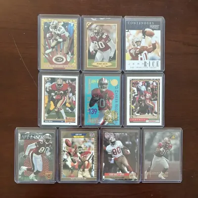 Jerry Rice Football Card Lot