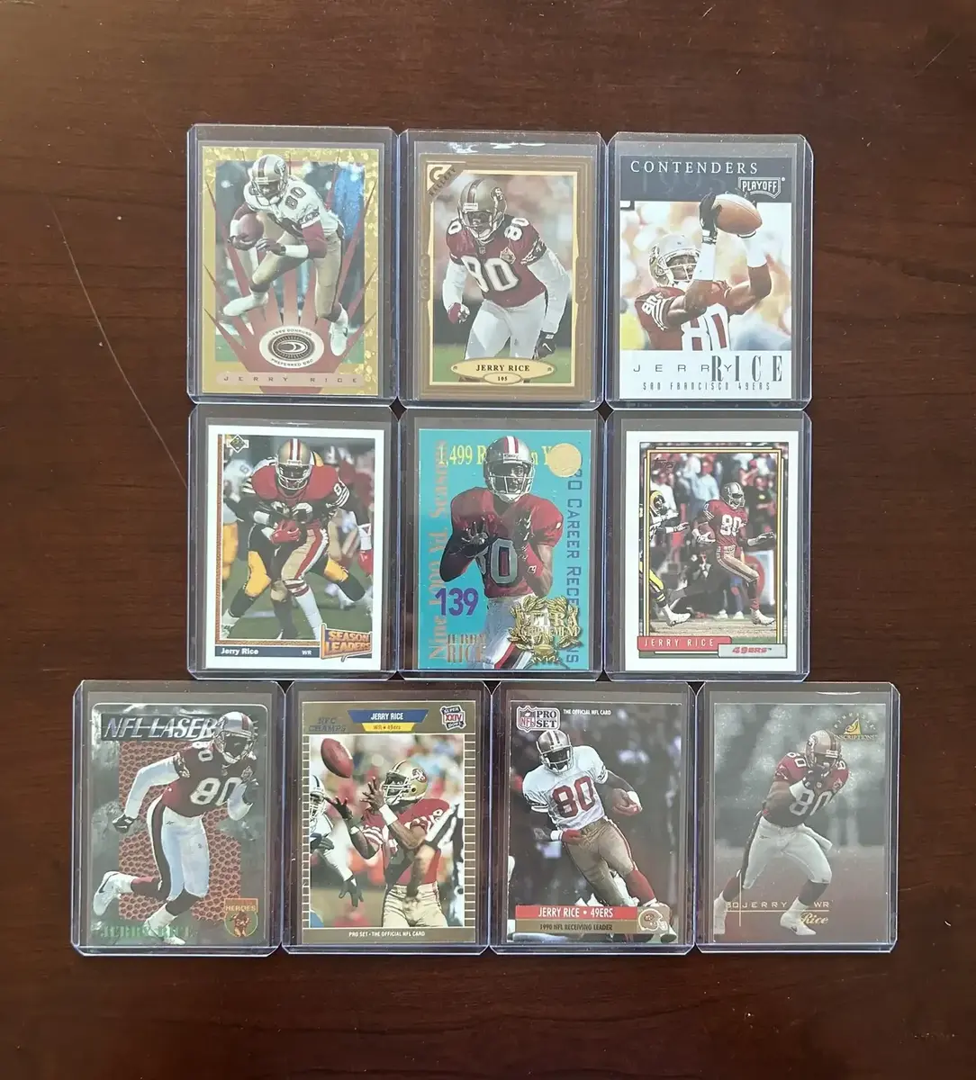 Jerry Rice Football Card Lot