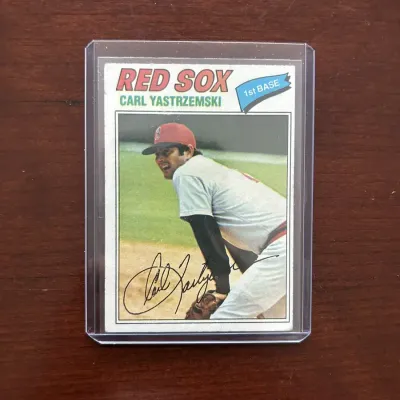 1977 Topps Baseball Card. Carl Yastrzemski - Boston Red Sox. Card #480