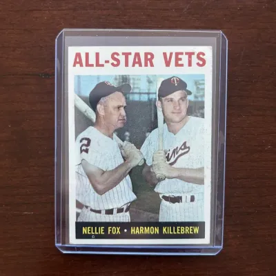 1964 Topps Baseball Card. All-Star Vets - Harmon Killebrew. Card #81