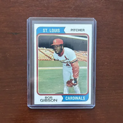 1974 Topps Baseball Card. Bob Gibson - St. Louis Cardinals. Card #350
