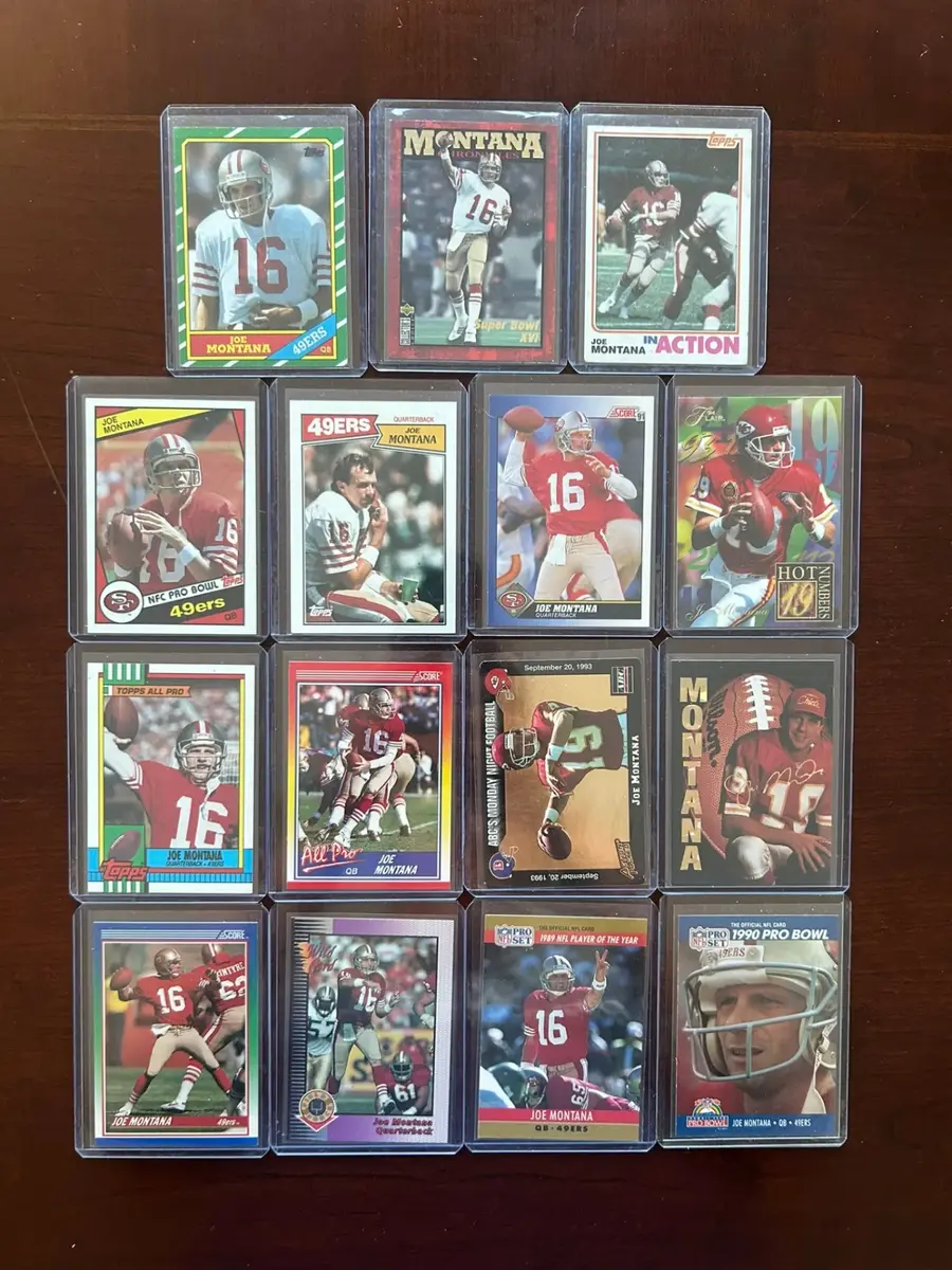 Joe Montana Football Card Lot