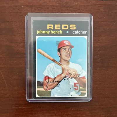 1971 Topps Baseball Card. Johnny Bench - Cincinnati Reds. Card #250