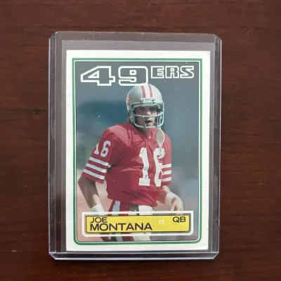 1983 Topps Football Card. Joe Montana San Francisco 49ers. Card #169