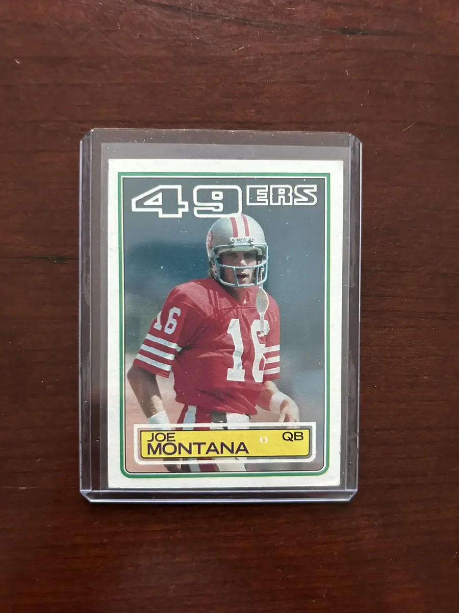 1983 Topps Football Card. Joe Montana San Francisco 49ers. Card #169