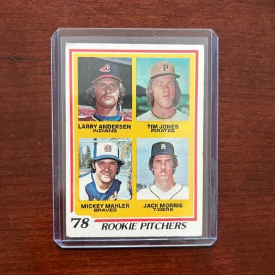 1978 Topps Baseball Card. Rookie Pitchers - Jack Morris. Card #703