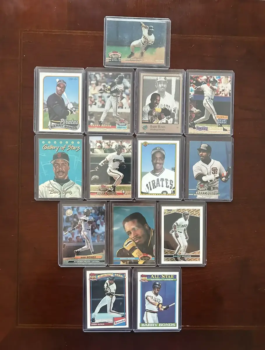 Barry Bonds Baseball Card Lot