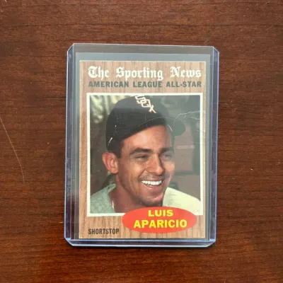 1962 Topps Baseball Card. Luis Aparicio All Star. Card #469