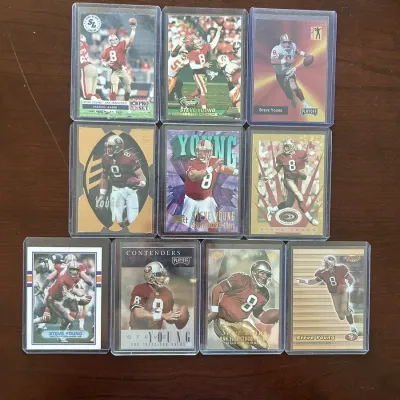 Steve Young Football Card Lot