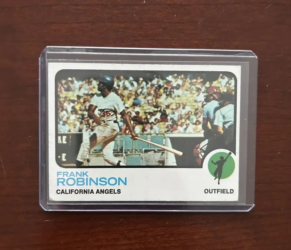 1973 Topps Baseball Card. Frank Robinson - California Angels. Card #15
