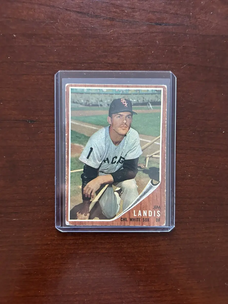 1962 Topps 'High Number' Baseball Card. Jim Landis - Chicago White Sox. Card #540