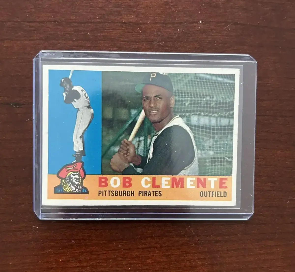 1960 Topps Baseball Card. Bob Clemente - Pittsburgh Pirates. Card #326