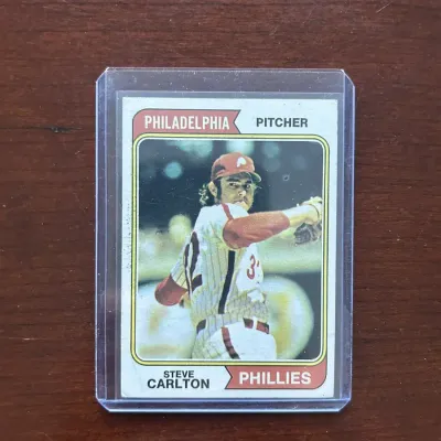 1974 Topps Baseball Card. Steve Carlton - Philadelphia Phillies. Card #95
