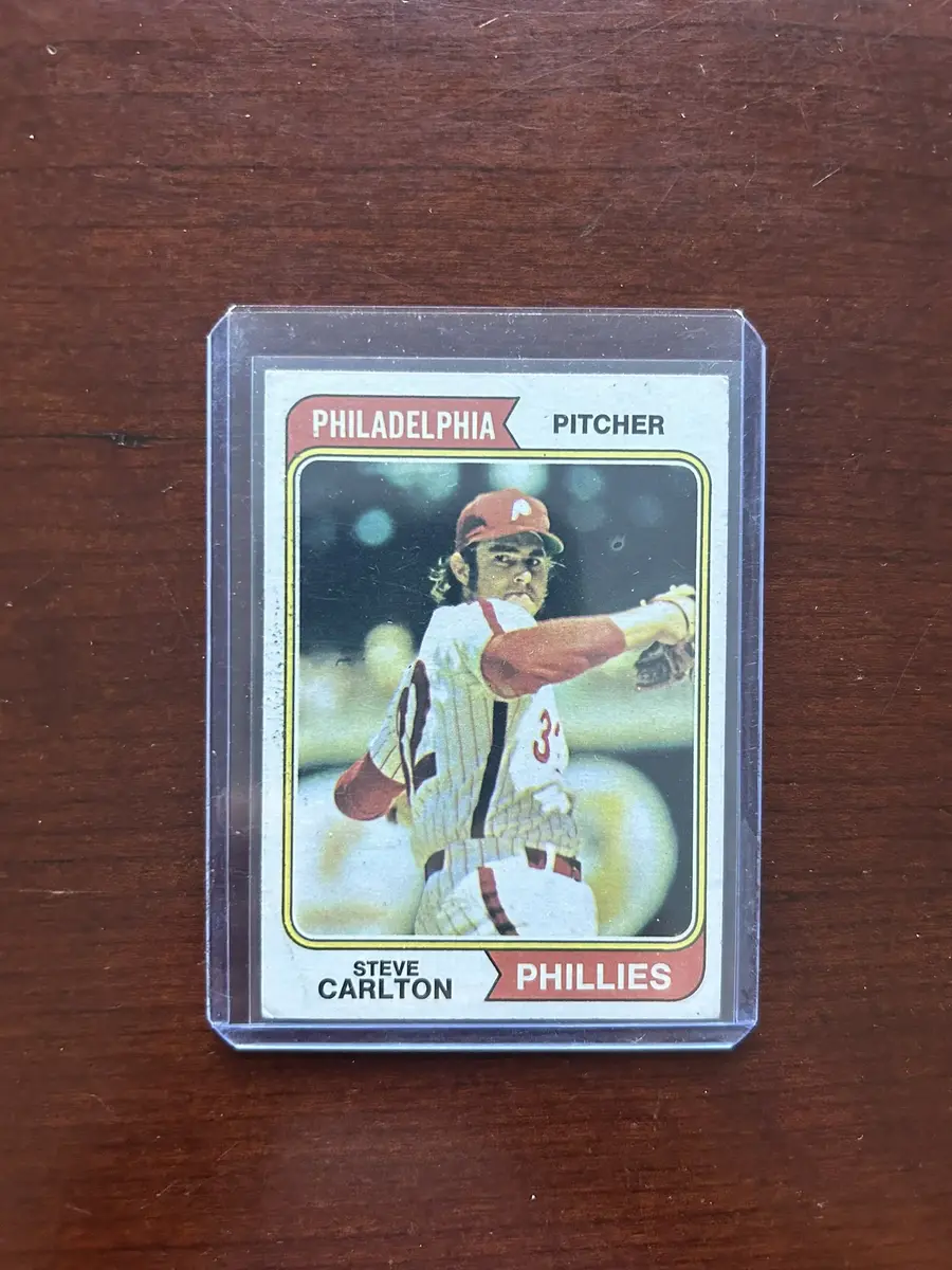 1974 Topps Baseball Card. Steve Carlton - Philadelphia Phillies. Card #95