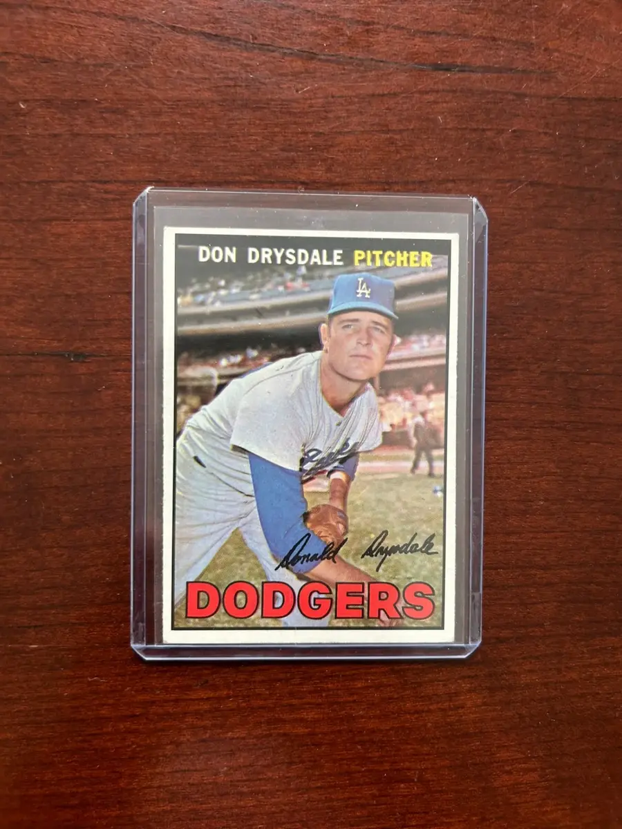 1967 Topps Baseball Card. Don Drysdale - Los Angeles Dodges. Card #55