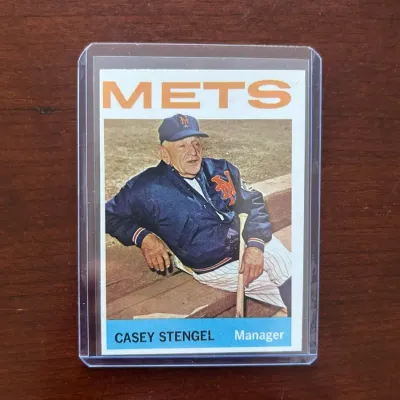 1964 Topps Baseball Card. Casey Stengel - New York Mets. Card #324
