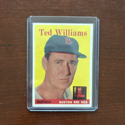 1958 Topps Baseball Card. Ted Williams - Boston Red Sox. Card #1