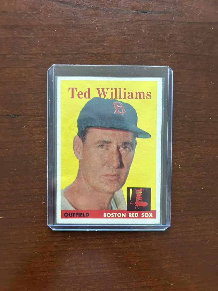 1958 Topps Baseball Card. Ted Williams - Boston Red Sox. Card #1