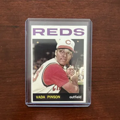 1964 Topps Baseball Card. Vada Pinson - Cincinnati Reds. Card #80