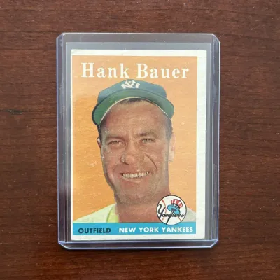 1958 Topps Baseball Card. Hank Bauer - New York Yankees. Card #9