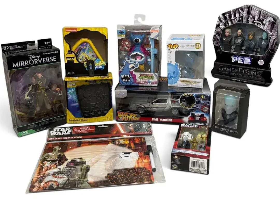 Various Movie & Television Novelties: Back To The Future, SpongeBob, Game Of Thrones, & More