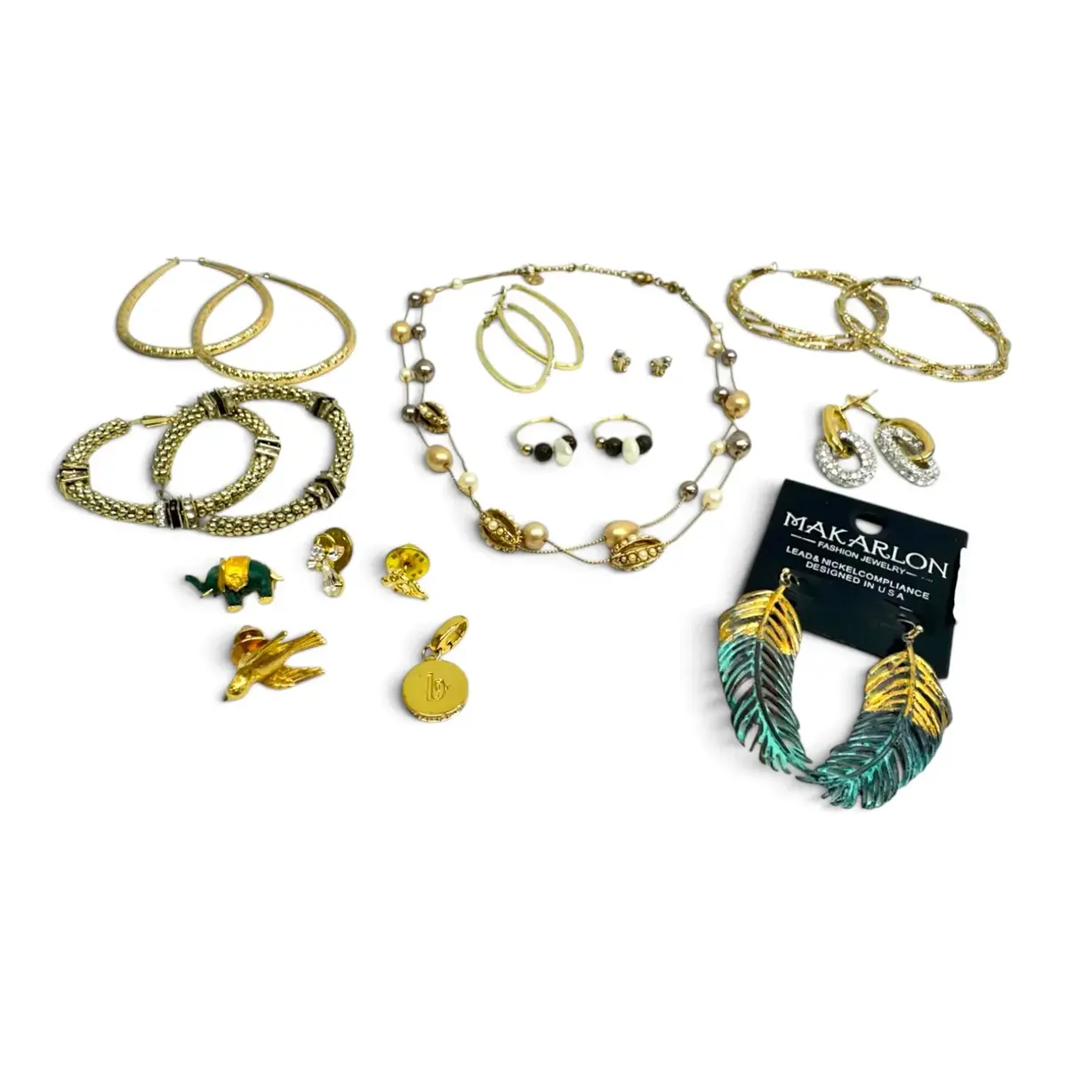 Monet & More Gold Toned Hoop Earrings, Pins, & More