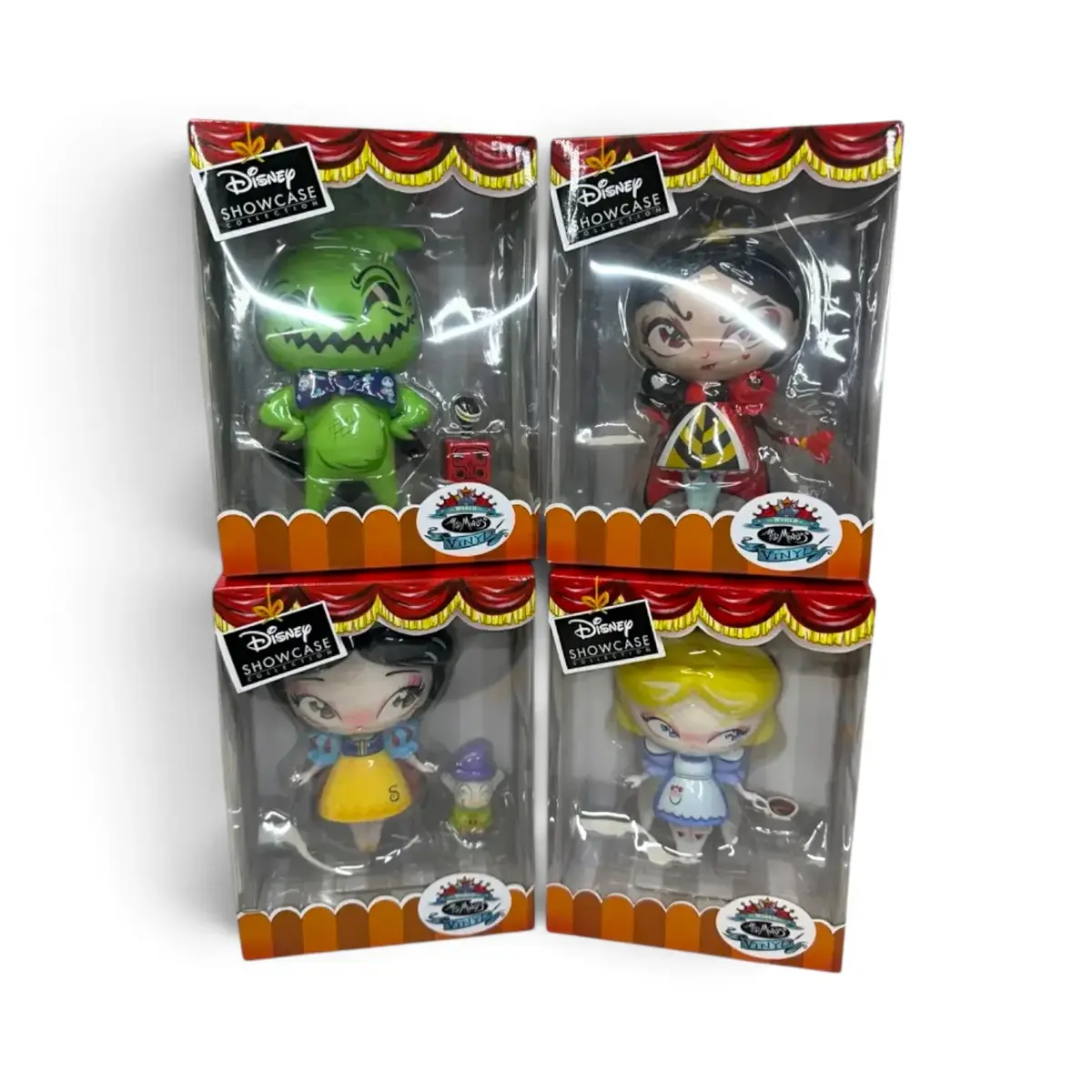 Disney Vinyl Figures: Alice, Queen Of Hearts, Snow White, & Oogie Boogie (World Of Miss Mindy)