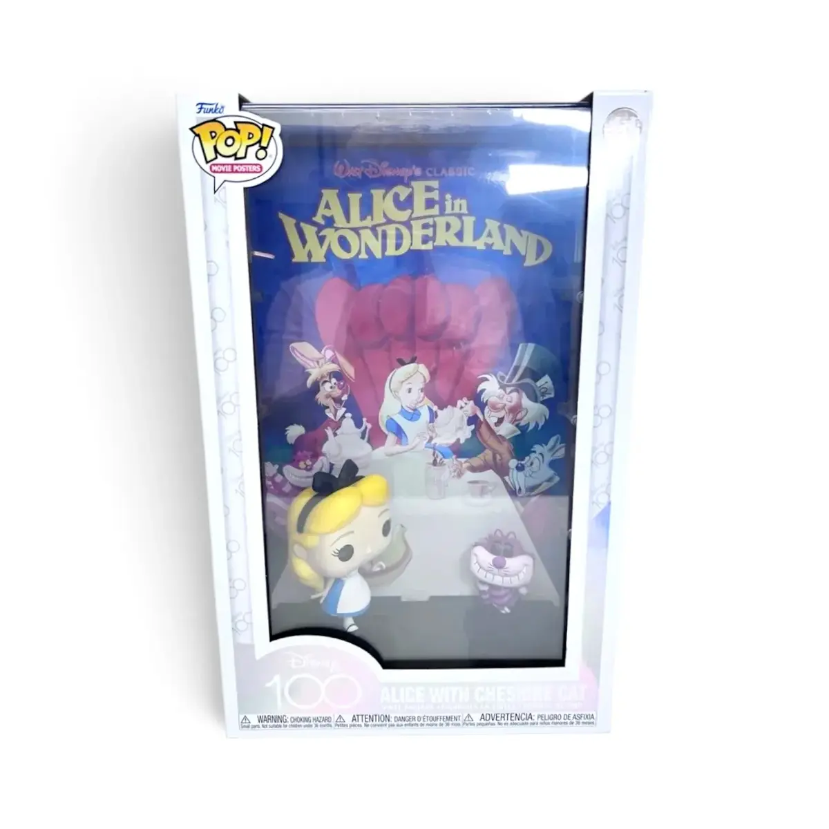 NEW Funko Pop! Disney 100 Alice in Wonderland "Alice with Cheshire Cat" Vinyl Figures & Poster