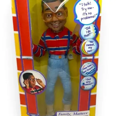 Family Matters: Urkel Talking Pull-String Doll 1991- Sealed In Box