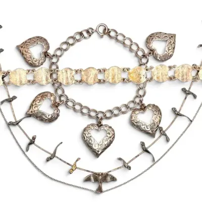 Liquid Silver Bird Necklace & More Sterling Silver Jewelry (37g Total)