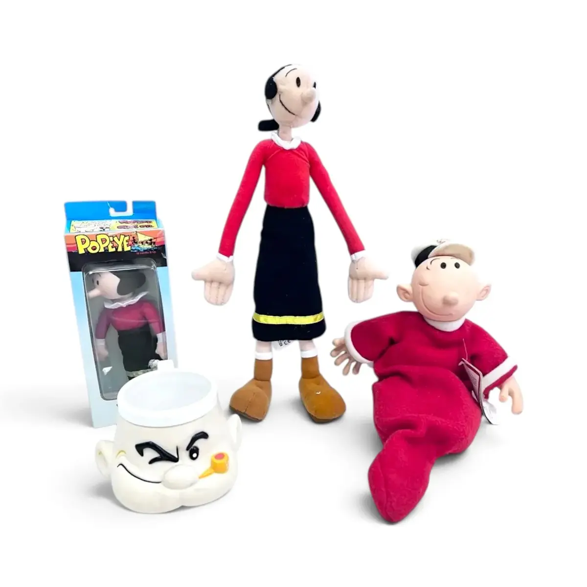 Popeye Mug, Olive Oil, & Sweet Peas Dolls