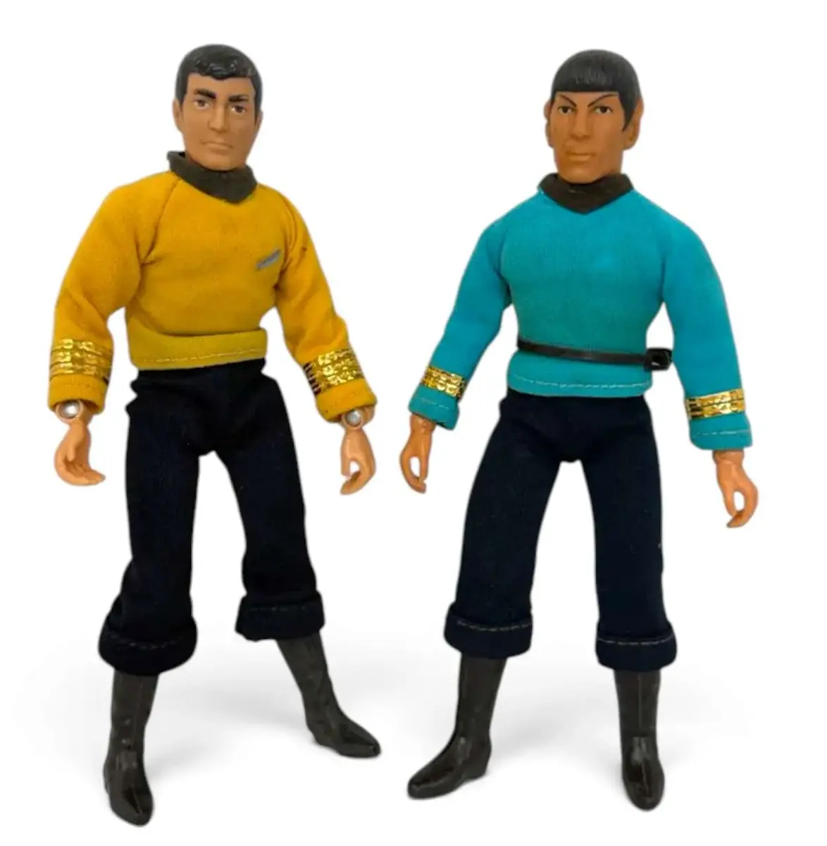 1970s Mego Star Trek Captain Kirk & Mr. Spock Action Figures