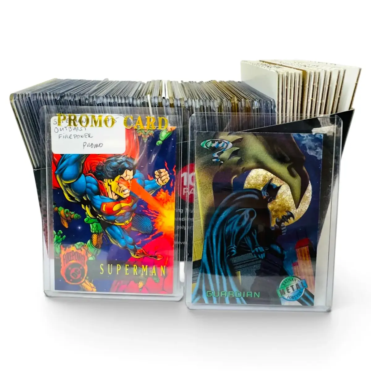 DC Trading Cards: Promos, Maximum Firepower, Batman Forever Metal, & Temporary Tats