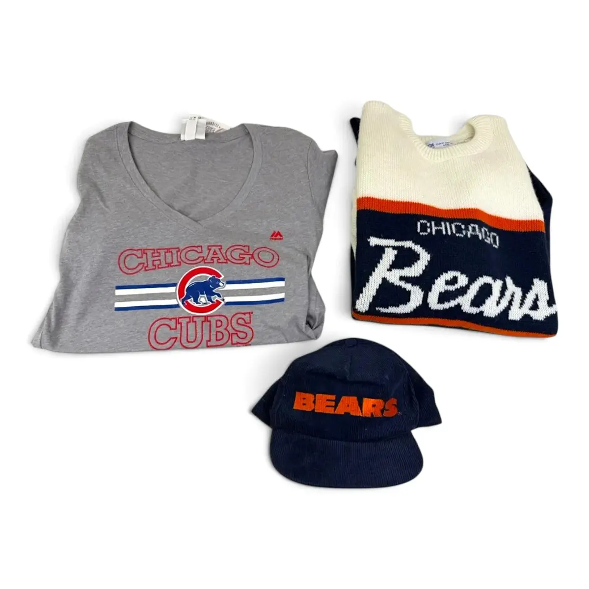 Chicago Bears Sweater, Hat, & Shirt