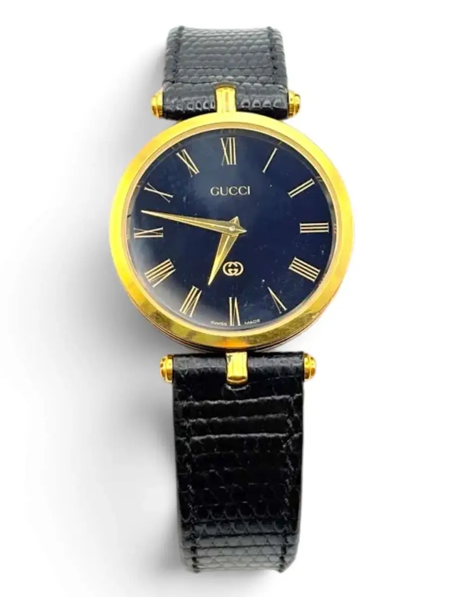 Gucci Black & Gold-Toned Quartz Watch (w/ COA!)
