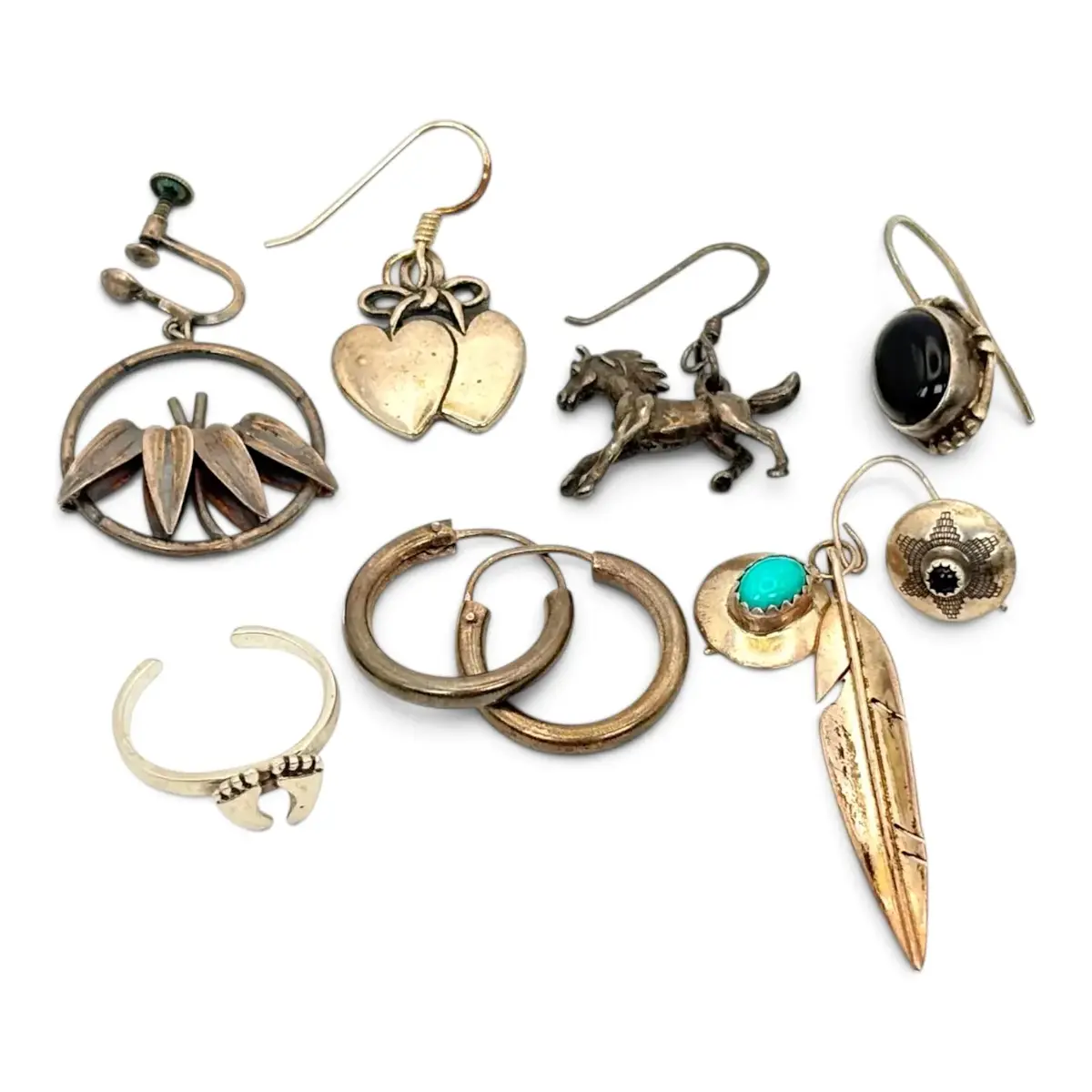 Sterling Silver Earrings (18g Total)