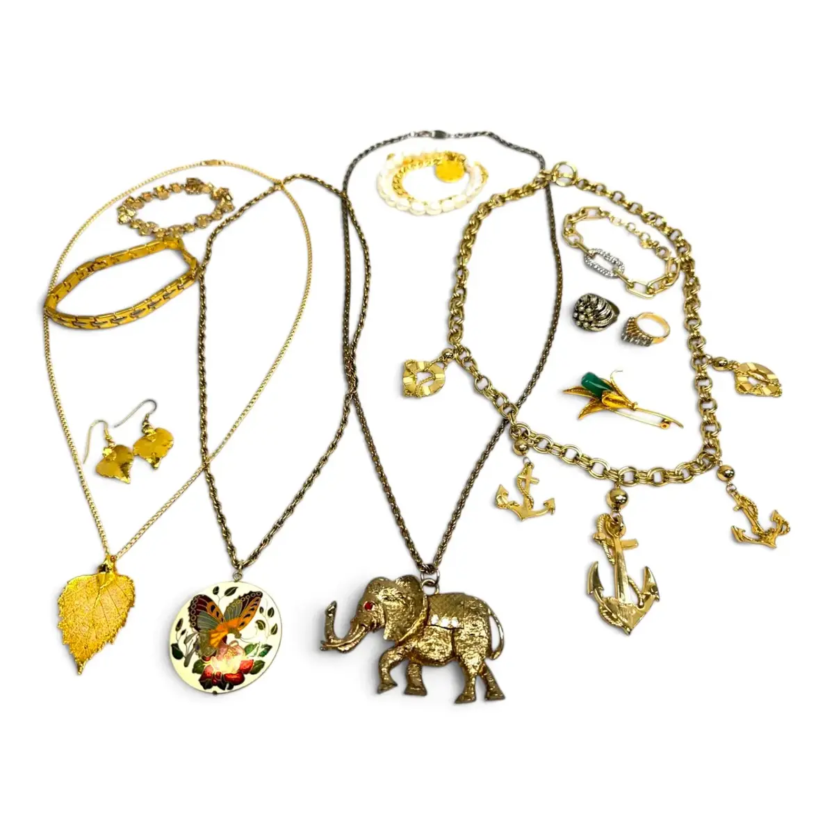 Gold Toned Necklaces, Bracelets, Rings, & More 