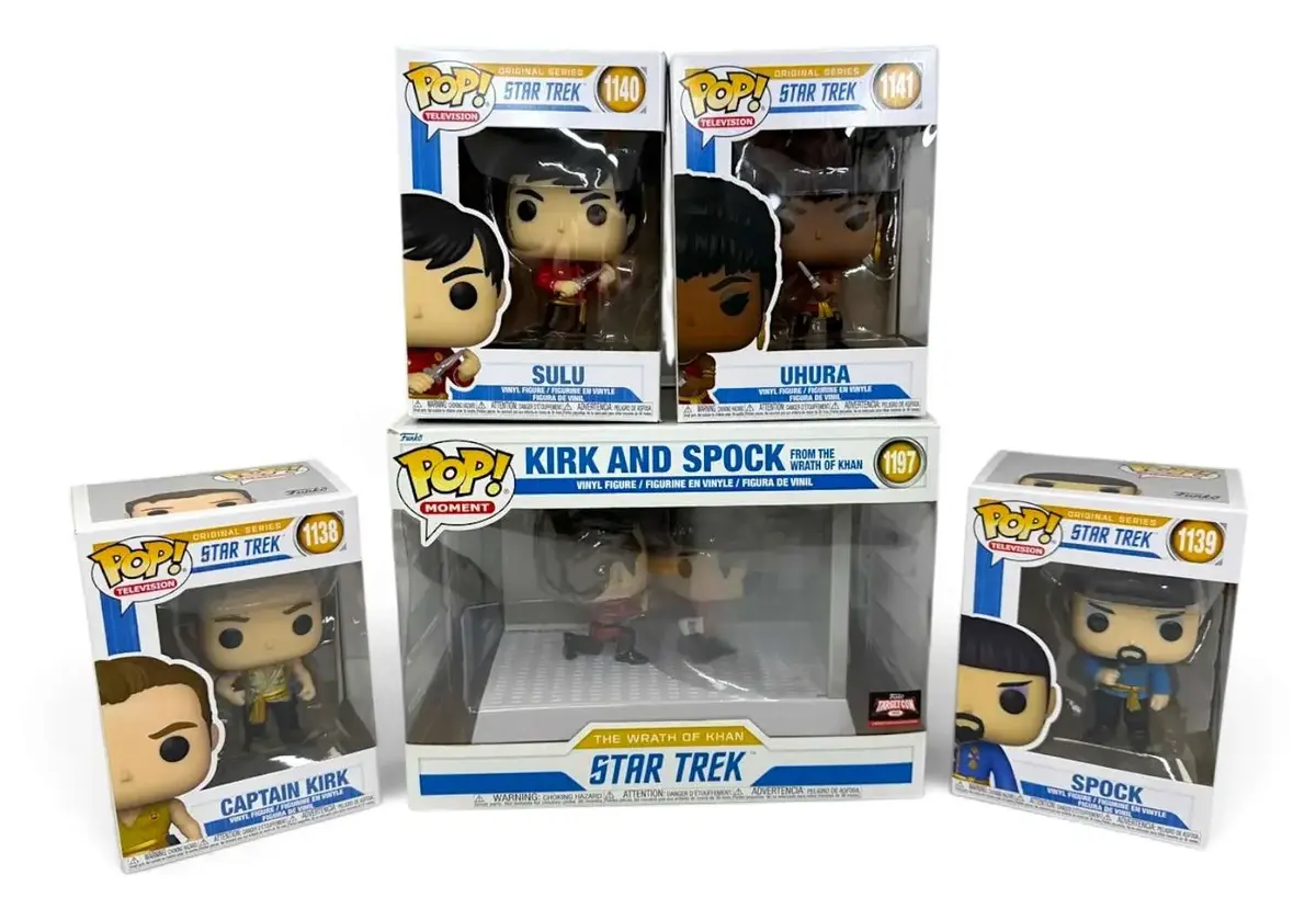 Star Trek Funko Pop Figures (Captain Kirk, Spock, Sulu, Uhura)