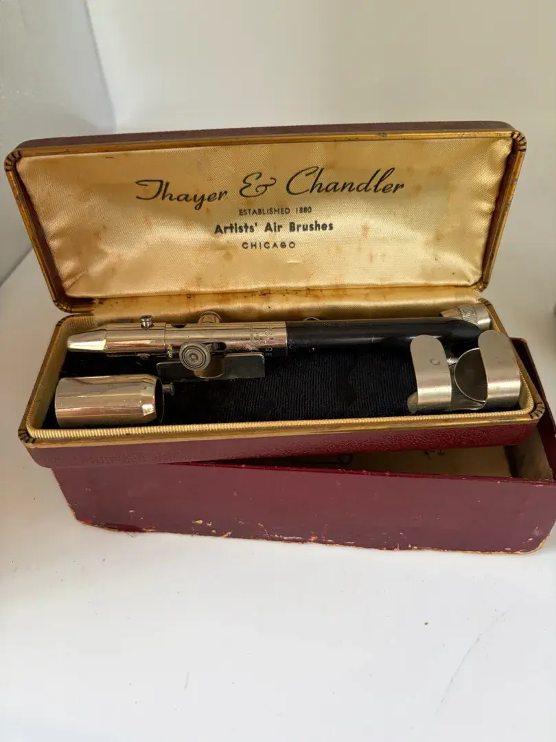 Vintage Thayer Chandler Airbrush Set, Pelikan Ink & Accessories
