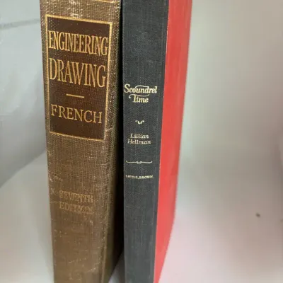 Vintage Book Lot – Engineering Drawing Thomas E. French 7th Ed & Lillian Hellman