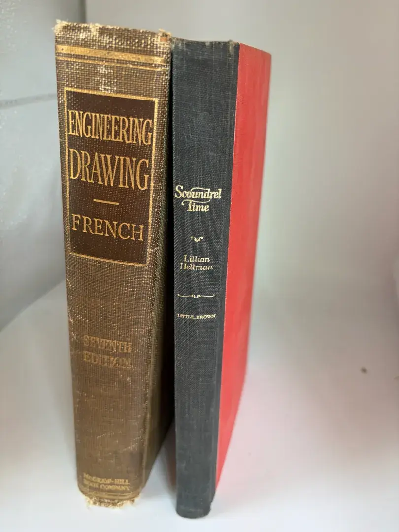 Vintage Book Lot – Engineering Drawing Thomas E. French 7th Ed & Lillian Hellman