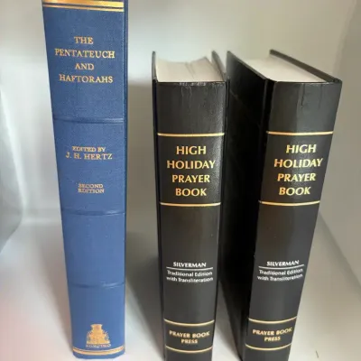 Jewish Prayer Books Lot of 3 – Pentateuch & Haftorahs Hertz + High Holiday Silverman