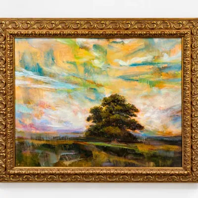 M. Dulon Signed “A Pillow of Winds” Oil on Canvas Landscape Phoenix Art Group 1999