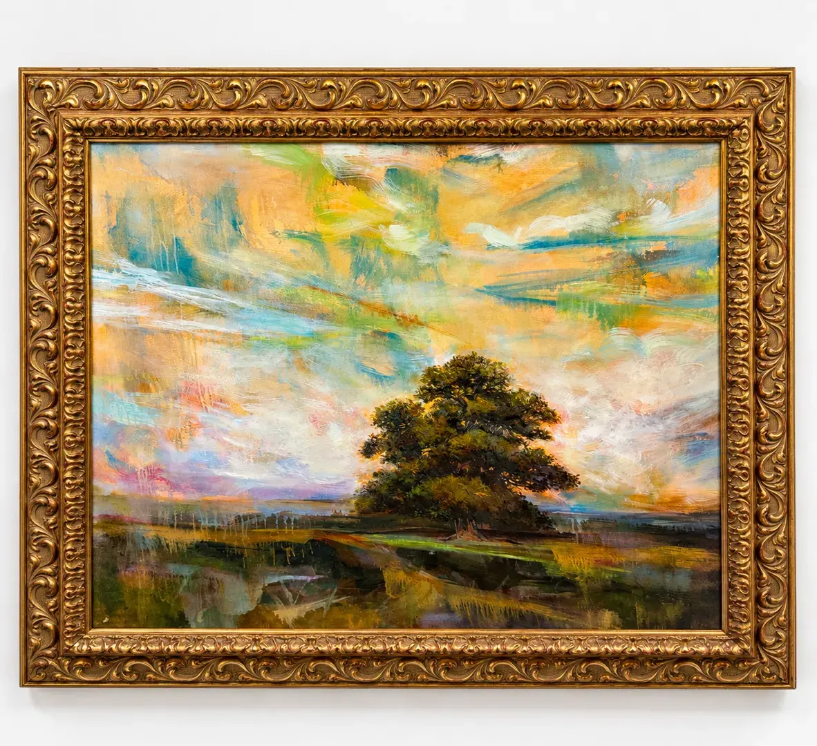M. Dulon Signed “A Pillow of Winds” Oil on Canvas Landscape Phoenix Art Group 1999