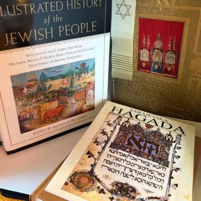 Jewish History & Judaica Book Lot – Holy Scriptures, Sarajevo Haggadah & Illustrated History