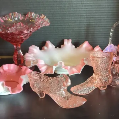 Pink Glass Collectibles