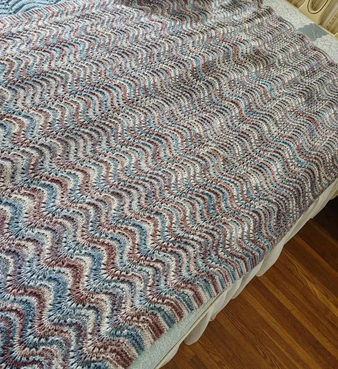 Handmade Knitted Colorful Blanket, A