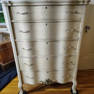 French Provincial Style Highboy Dresser