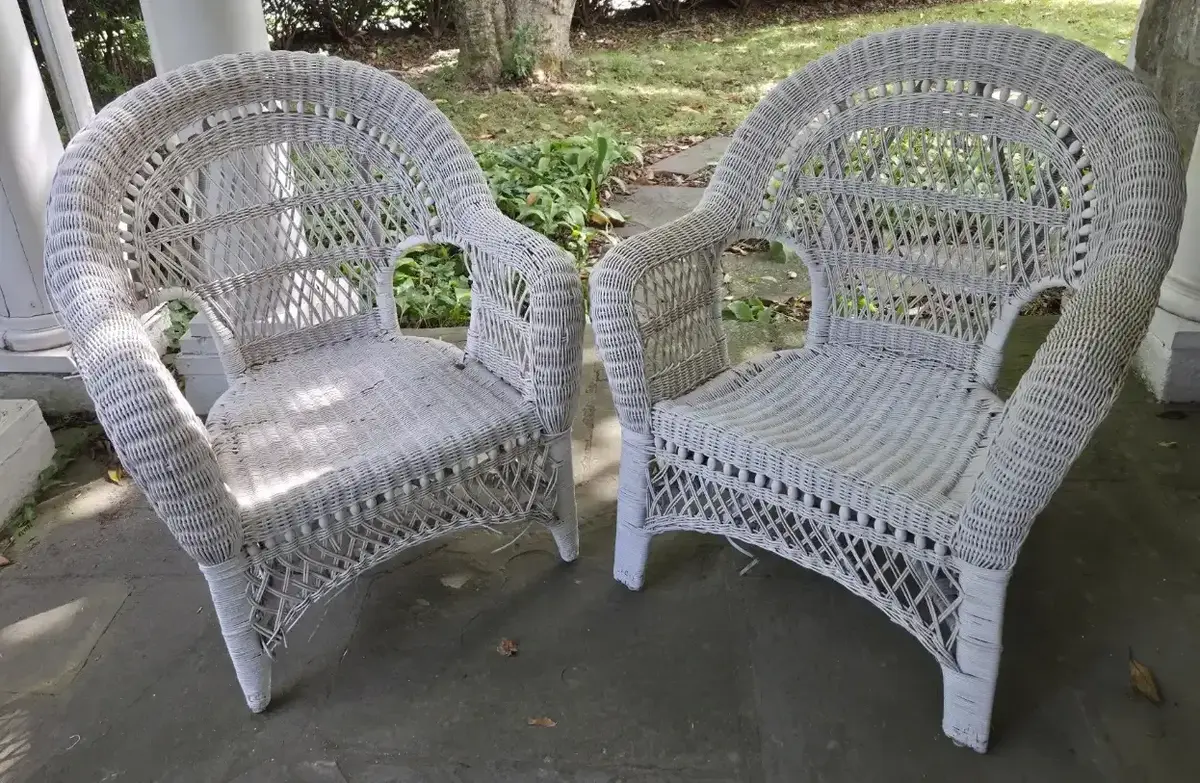 White Wicker Chairs