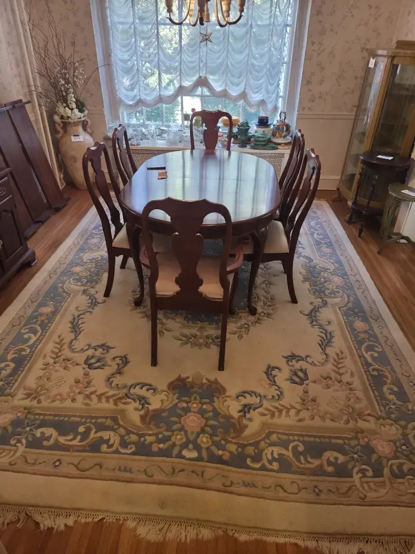 100% Wool Floral Area Rug 